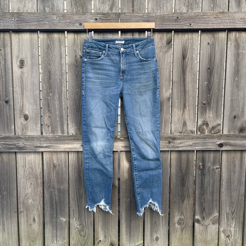 Good American • Good Legs Cigarette Jeans Distressed